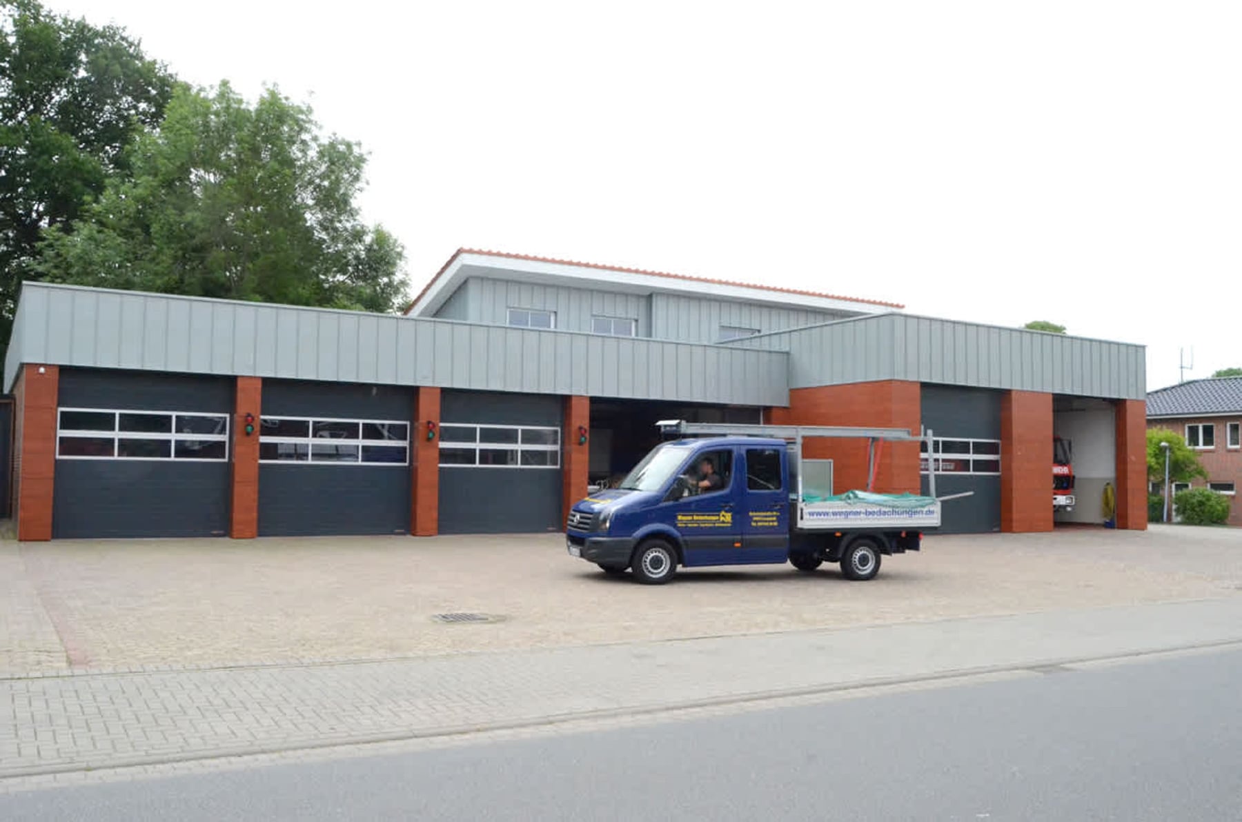 Fassade mit Trapezblech